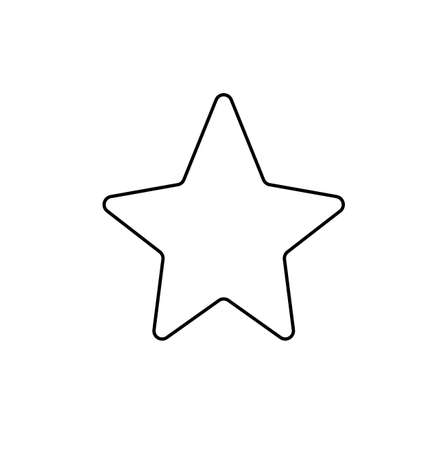 Abstract star as line drawing on white backgroundのイラスト素材