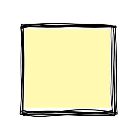 Abstract color square as line drawing on white as backgroundのイラスト素材