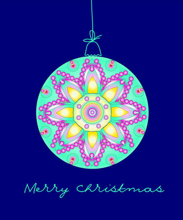 card with Christmas ballのイラスト素材