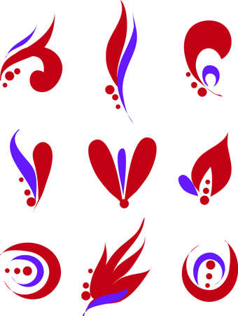 Set of different abstract symbols for designのイラスト素材