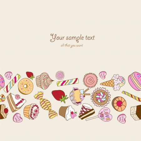 Sweets background with place for your textのイラスト素材