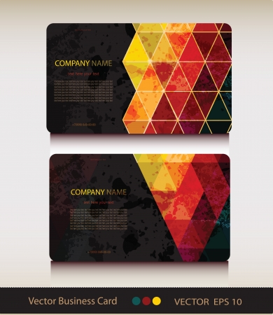 Set of abstract geometric business cardのイラスト素材