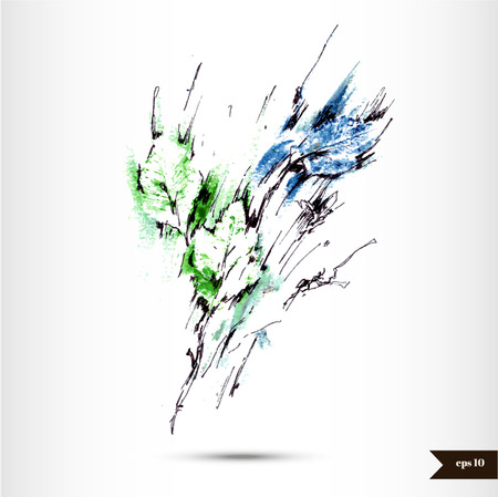 Abstract hand drawn watercolor background. のイラスト素材