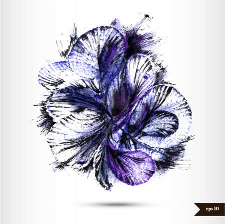 Abstract hand drawn watercolor background.のイラスト素材