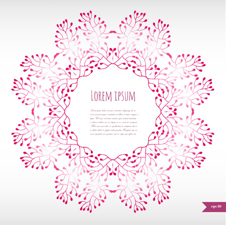 omantic floral background with place for your text.Ornamental roのイラスト素材