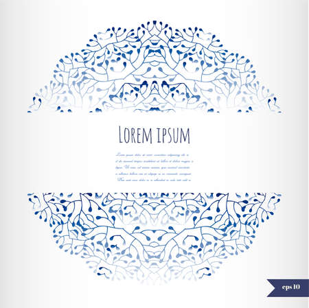 Blue floral background with place for your textのイラスト素材