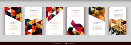 Abstract geometric business card Set.Vector illustrationのイラスト素材