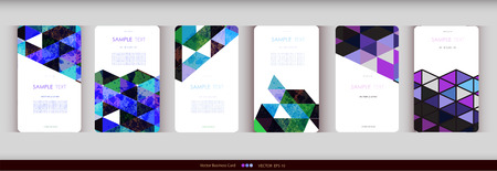 Abstract geometric business card Set.Vector illustrationのイラスト素材