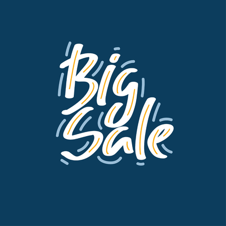 Holiday sale, Christmas discount, new year special offer - great handdrawn lettering for markets, shops and shopping centres.Christmas sale graphic elements. - Vectorのイラスト素材