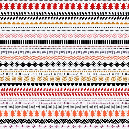 Seamless ethnic folk pattern. Handmade.のイラスト素材