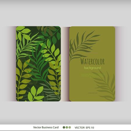 Set of abstract watercolor cards. Watercolor flowers.Vector illustrationのイラスト素材