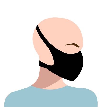 Girl in medical face mask. Concept coronavirus.のイラスト素材