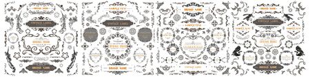 Set of Vintage Decorations Flourishes Elements.の写真素材