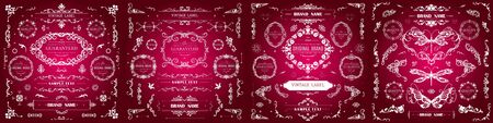 Set of Vintage Decorations Flourishes Elements.のイラスト素材