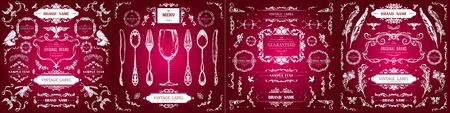 Set of Vintage Decorations Flourishes Elements.のイラスト素材