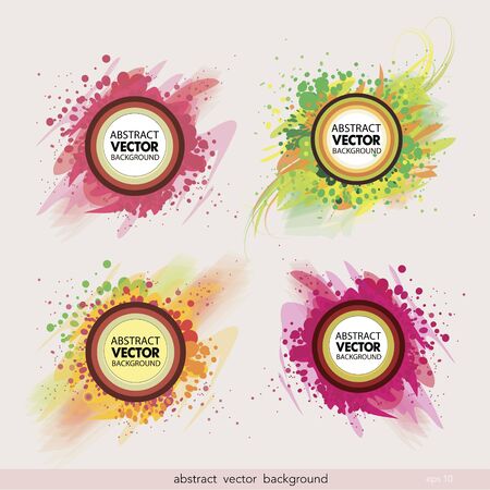 Set of abstract label vector background.Vectorのイラスト素材