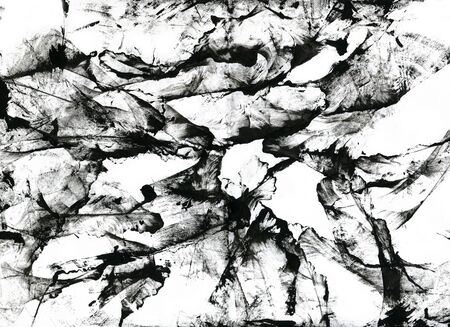 Abstract black ink background. Black paint stroke textureの写真素材