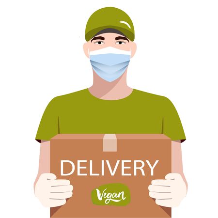 Online Delivery Service concept. Food delivery. Vectorのイラスト素材