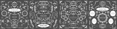Set of Vintage Decorations Flourishes Elements. Vectorの写真素材