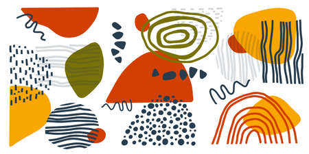 Abstract contemporary modern trendy set. Vector setのイラスト素材