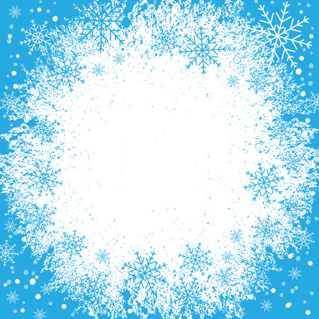 Holiday background with falling snowflakes. Vector illustration.のイラスト素材