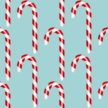 Candy cane. Seamless pattern. Christmas decor. Vector illustration.のイラスト素材