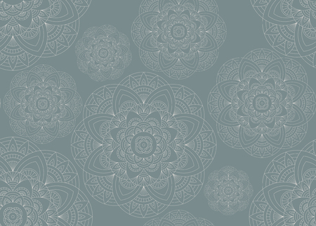 Mandala seamless pattern. Decorative vintage design. Vector illustration.のイラスト素材