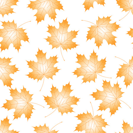 Seamless pattern of autumn leaves.  Vector illustration.のイラスト素材