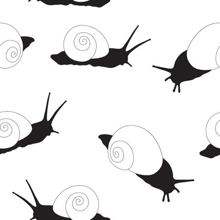 Snails. Seamless pattern. Vector illustrationのイラスト素材