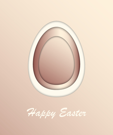 Easter egg, gold greeting card Happy Easter.のイラスト素材