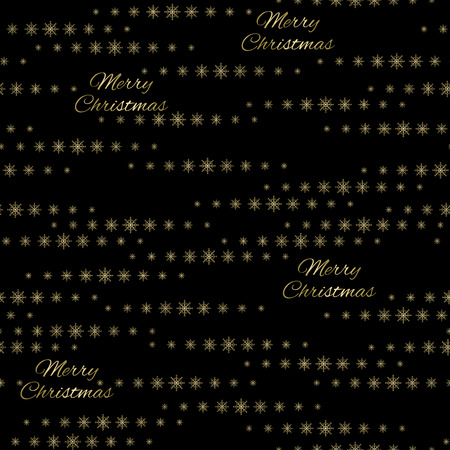 Snowflakes on a black background. Vector Illustration. Christmas decor.のイラスト素材