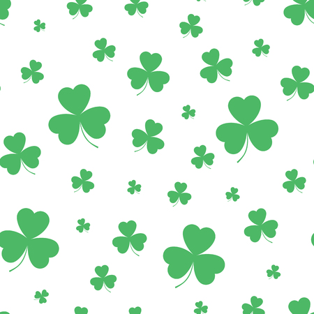 Pattern with green clover. Seamless pattern. Vector illustration.のイラスト素材