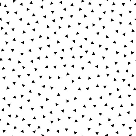 Geometric pattern of black triangles on a white background. Abstract seamless pattern.