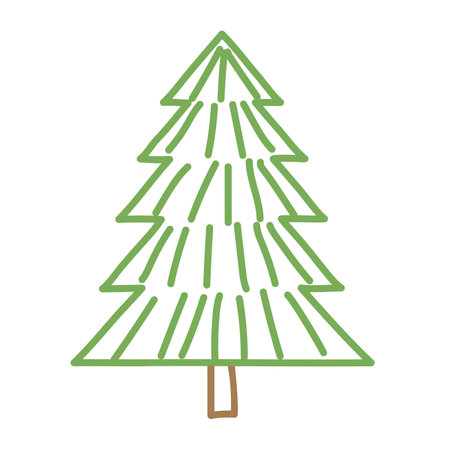 christmas tree isolated icon vector illustration design, vector illustration graphicのイラスト素材
