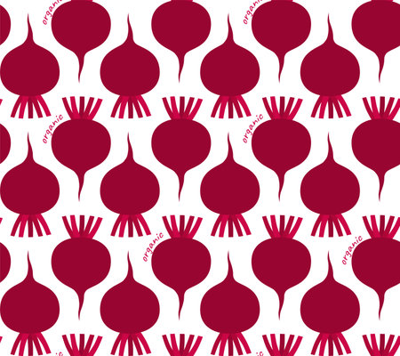 Seamless pattern with beetroot. vector illustration.のイラスト素材
