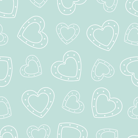 Seamless pattern with hearts. Vector background. Valentines day.のイラスト素材