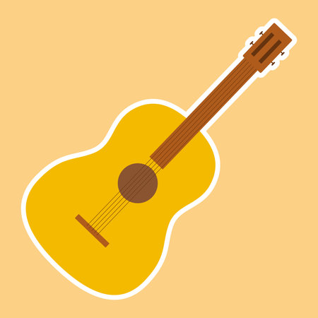 guitar icon design, vector illustrationのイラスト素材