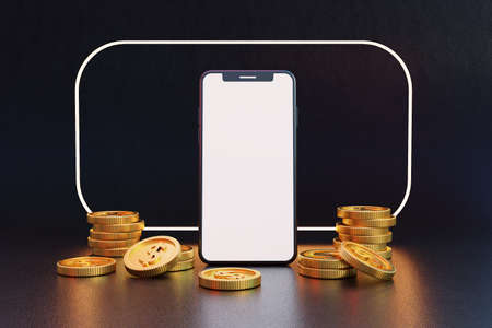 Top view of Realistic gift boxes with gold decoration.3d rendering.の写真素材