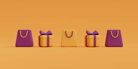 Halloween decorations with smartphone on yellow background for celebration Halloween sale template.minimal concept.3d render.の写真素材