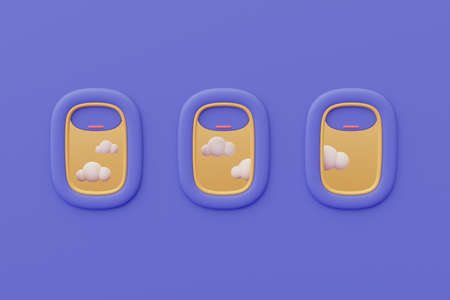 Yellow airplane with clock ,time to travel concept,vacation planning,holiday,Ready for travel.3d...