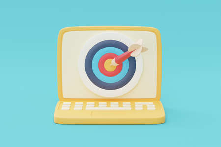 Dart arrow hit the center target of dartboard with coin stacks ,Achieving the...