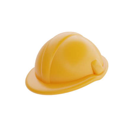 construction tools and equipment, yellow safety helmet isolated on white background, labor day. 3d renderingの写真素材