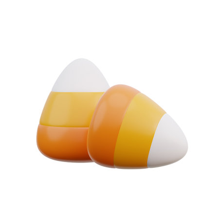 3d Halloween candy and sweet isolated, trick or treat party, october holiday, 3d rendering.