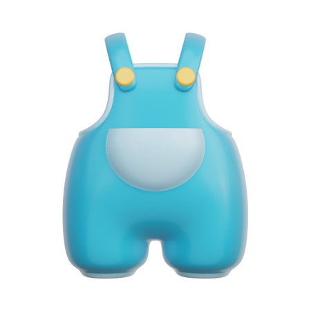 3D Blue baby clothes, baby gender reveal, It's a boy, birthday party, 3d rendering.の写真素材