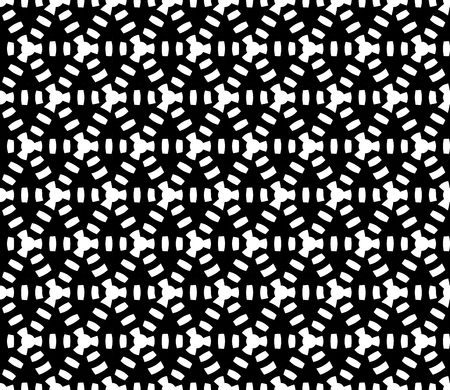 Vector modern seamless pattern, black and white textile print, stylish background, abstract texture, monochrome fashion design, bed sheets or pillow patternのイラスト素材