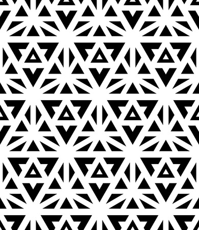Vector modern seamless pattern, black and white textile print, stylish background, abstract texture, monochrome fashion design sacred geometry, bed sheets or pillow patternのイラスト素材