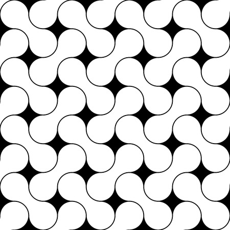 Vector modern seamless geometry pattern zigzag, black and white abstract geometric background, wallpaper print, monochrome retro texture, hipster fashion designのイラスト素材