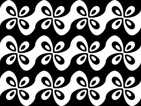 Vector modern seamless geometry pattern ribbon, black and white abstract geometric background, wallpaper print, monochrome retro texture, hipster fashion designのイラスト素材