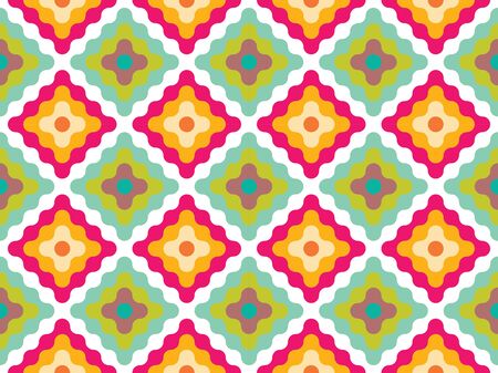 Vector modern seamless colorful geometry pattern flowers, color red abstract geometric background, wallpaper print, retro texture, hipster fashion designのイラスト素材