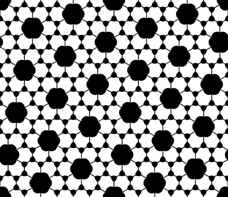 Vector modern seamless geometry pattern cells, black and white abstract geometric background, trendy print, monochrome retro texture, hipster fashion designのイラスト素材